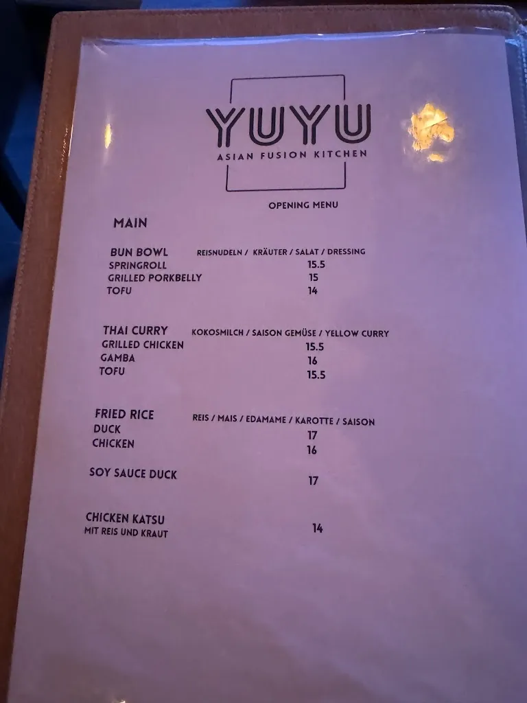 Menu_YUYU - asian fusion kitchen_Bayreuth_immagine_3