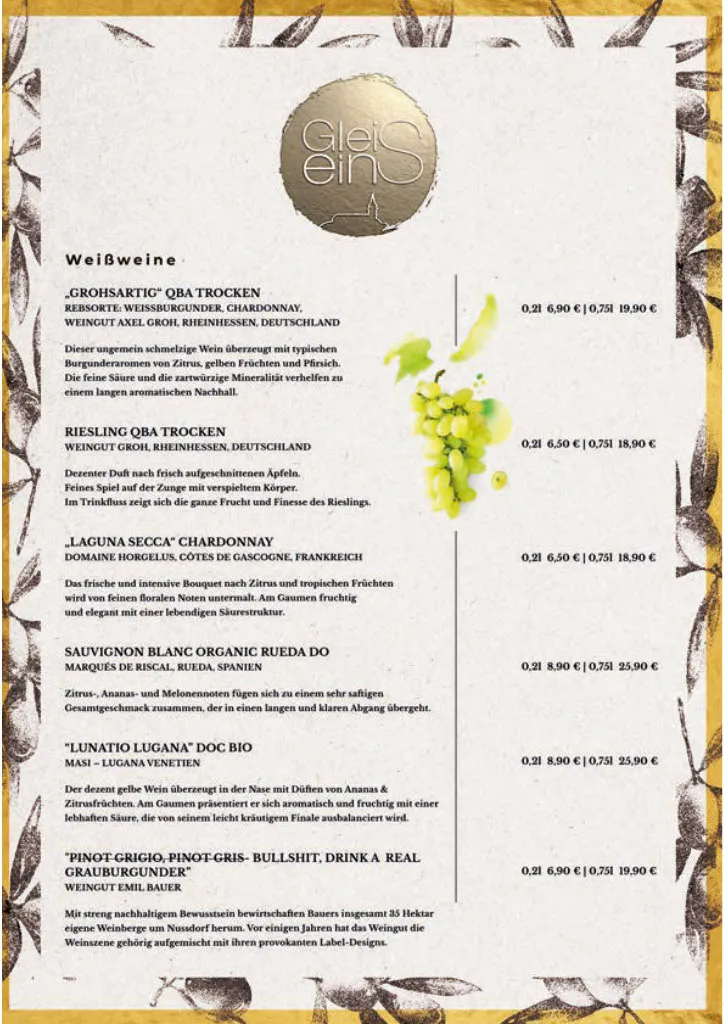 Menu_Restaurant Bar Gleis Eins Siegburg_Siegburg_image_3