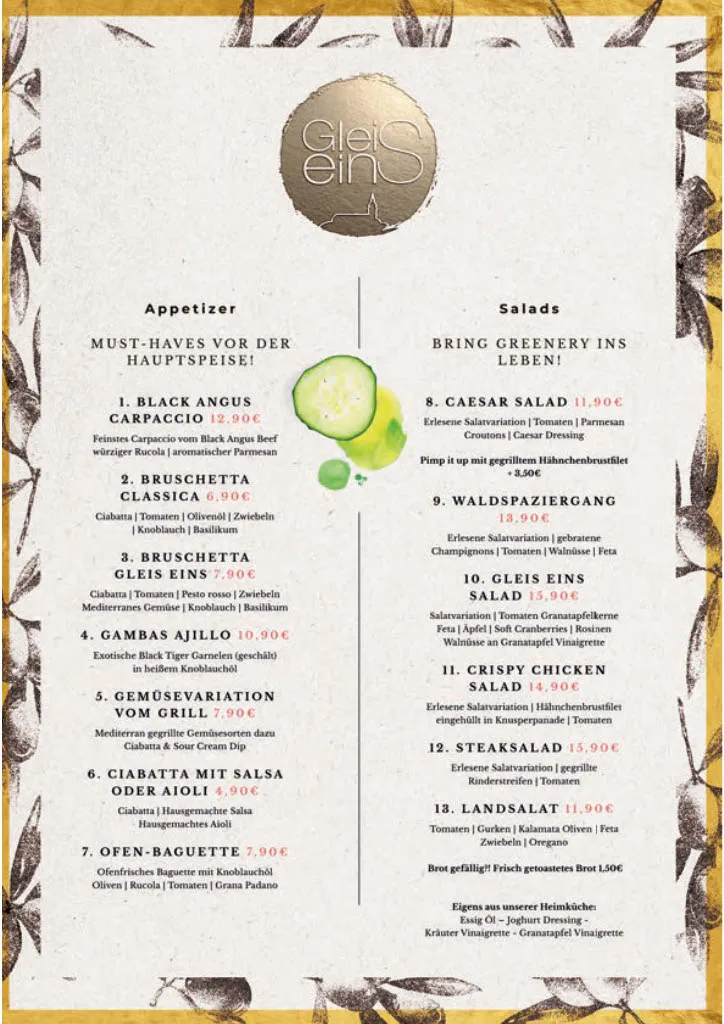 Menu_Restaurant Bar Gleis Eins Siegburg_Siegburg_image_4