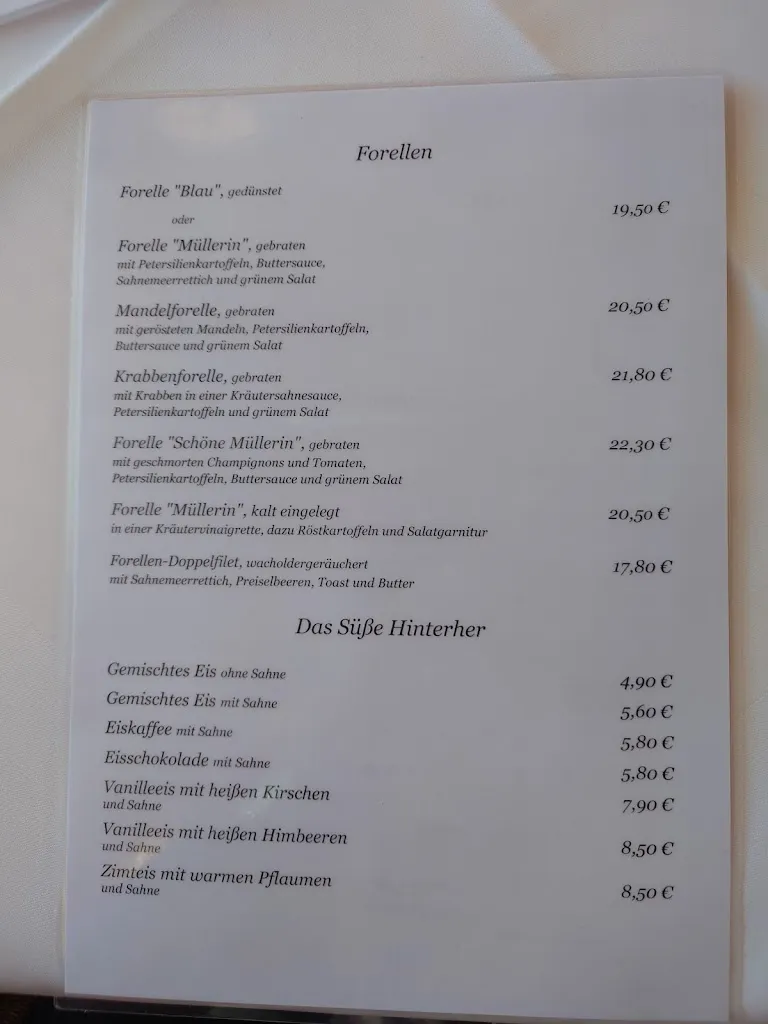 Menu_Fürstliches Forsthaus Kreuzkrug_Schlangen_immagine_3