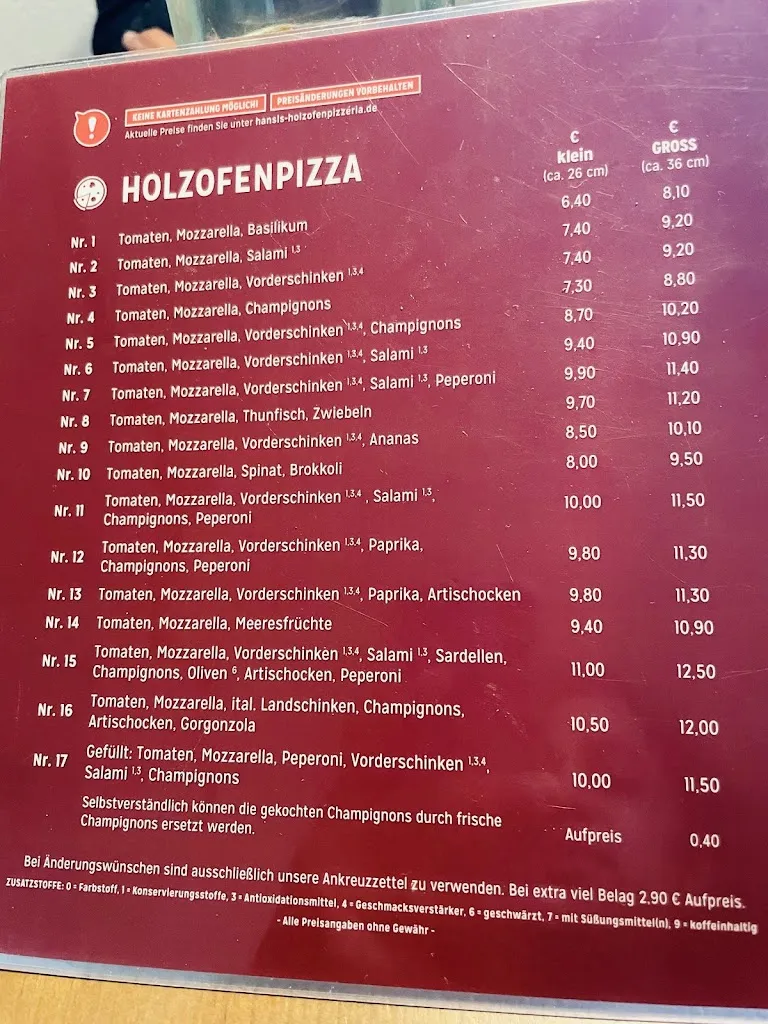 Menu_Hansls Holzofenpizzeria_Bayreuth_immagine_2