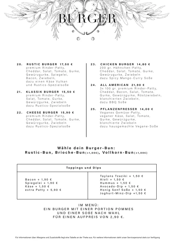 Menu_rustic - Café Restaurant Bar in Senden_Senden_immagine_1