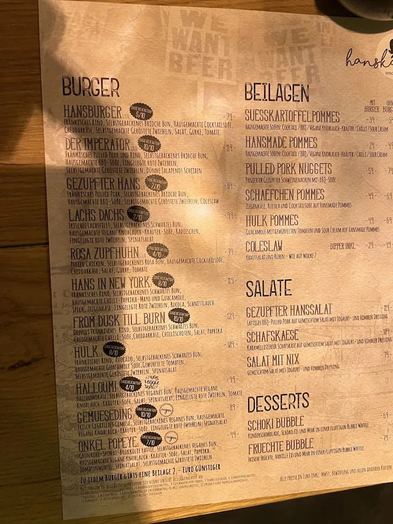 Menu_Hanskaschber - Cocktailbar, Burger Restaurant & Stadtstrand Bayreuth_Bayreuth_immagine_3