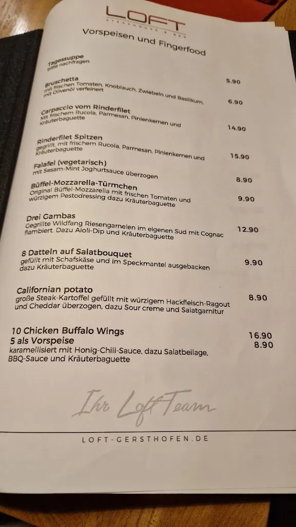 Menu_Loft Steakhouse & Bar_Gersthofen_image_1