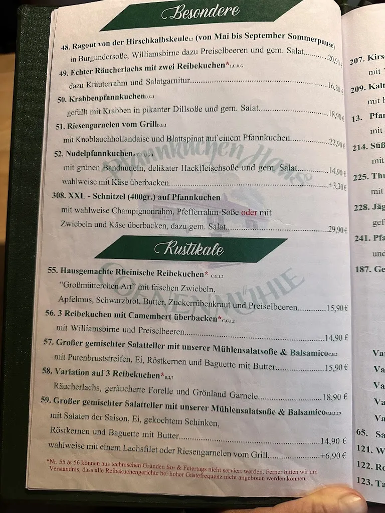 Menu_Pfannkuchenhaus Coenenmühle_Wermelskirchen_image_1