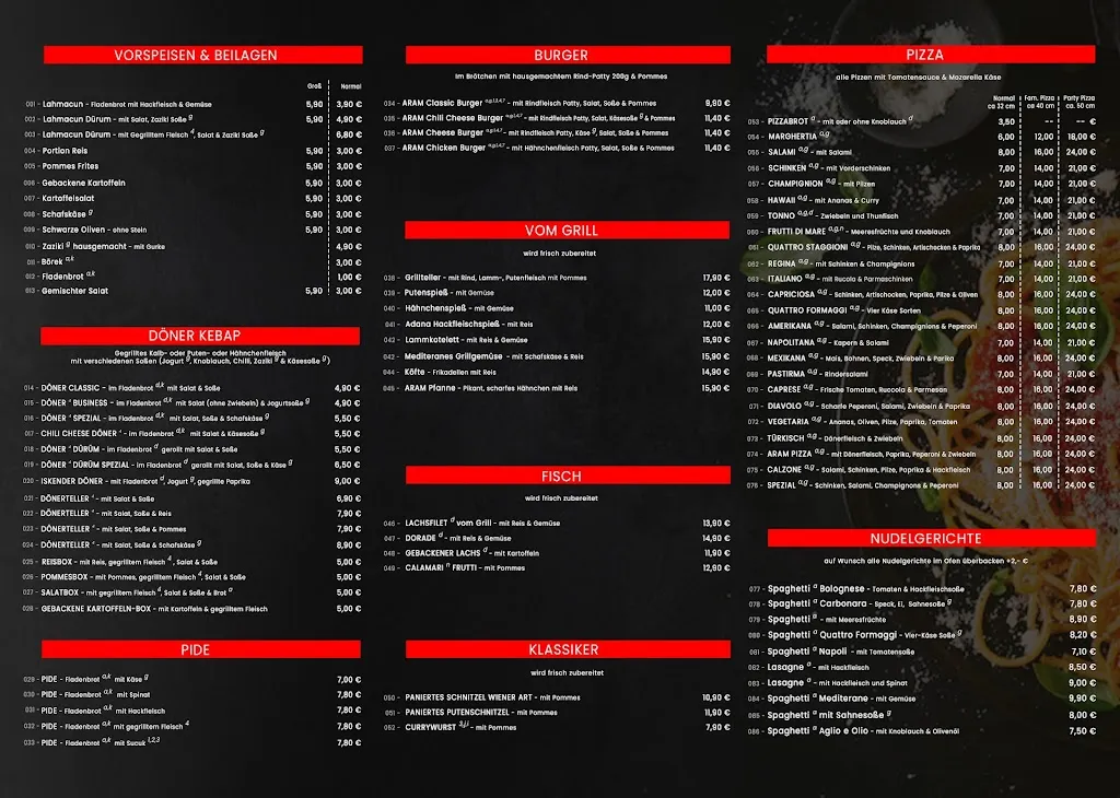 Menu_Restaurant Aram_Gersthofen_image_1