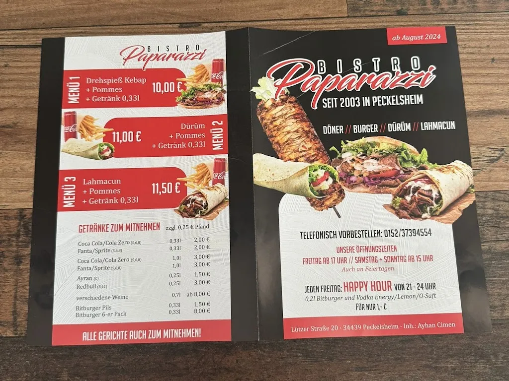 Menu_Bistro Paparazzi_Willebadessen_image_1