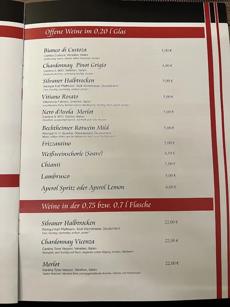 Menu_Restaurant Milano_Westerkappeln_image_1