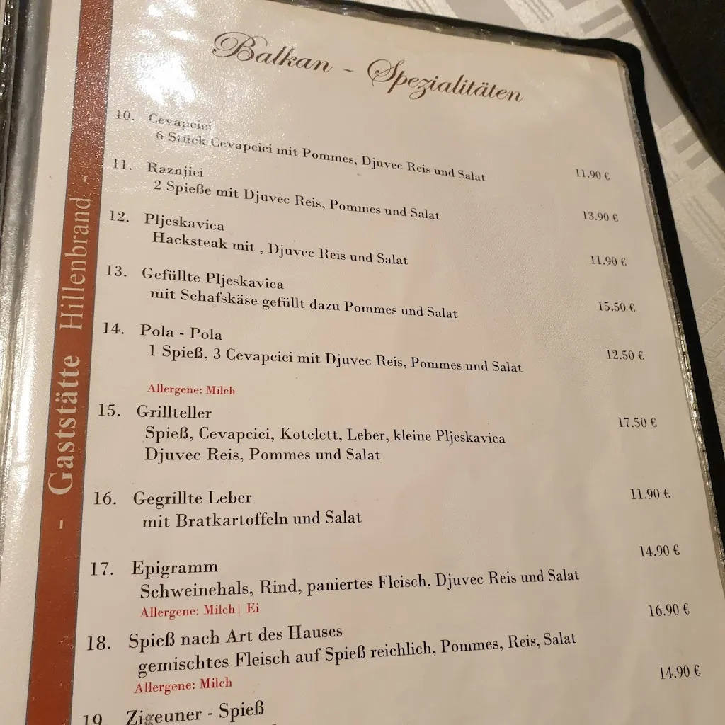 Menu_Gaststätte Hillenbrand_Gersthofen_immagine_1