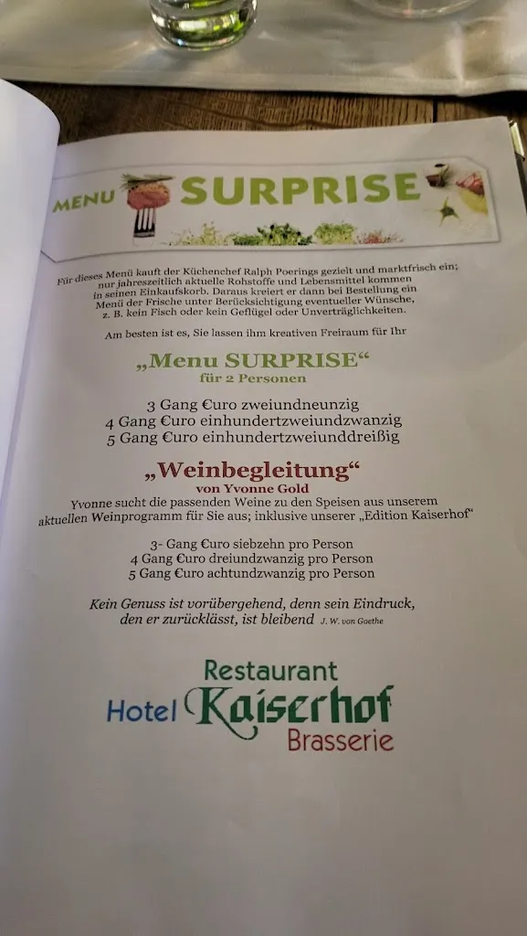 Menu_Hotel & Restaurant Kaiserhof_Willich_image_1