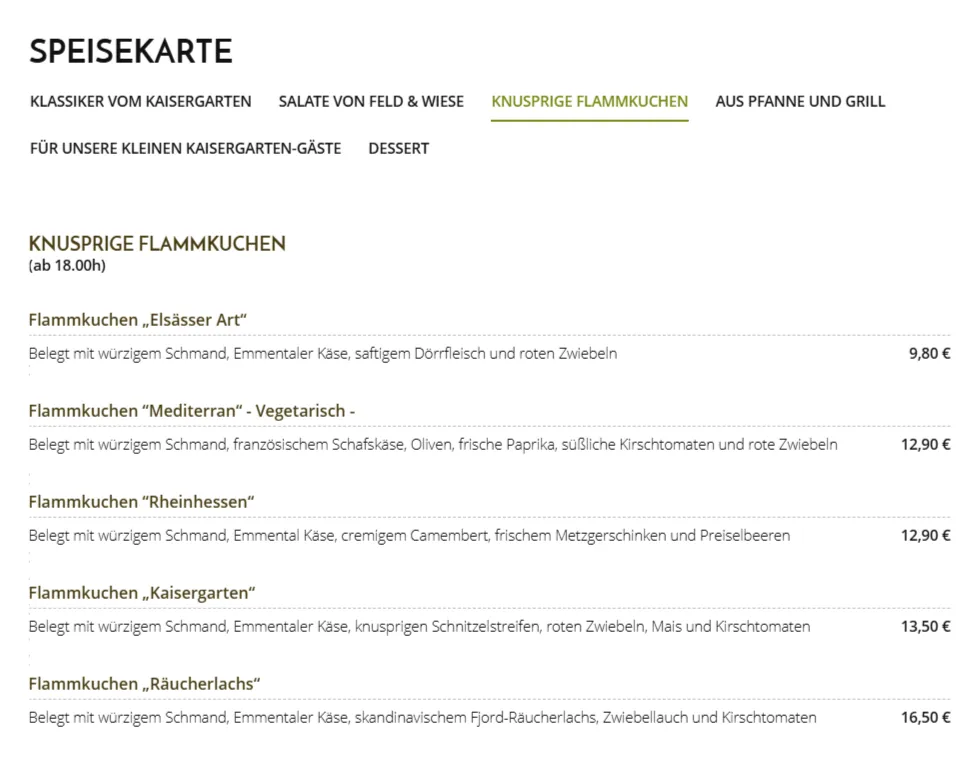 Menu_Weinrestaurant & Vinothek Kaisergarten_Alzey_immagine_4