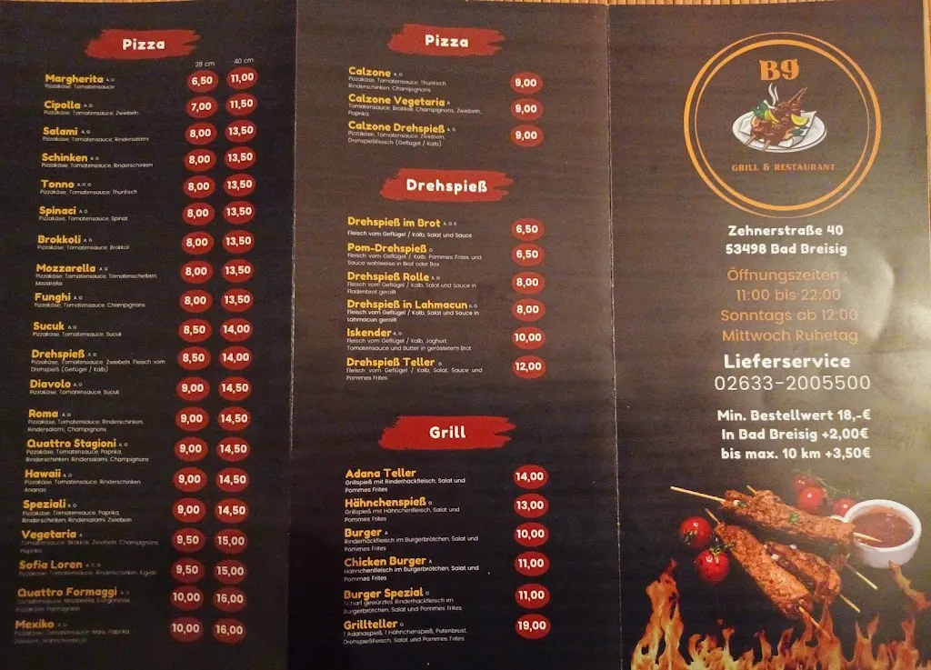 Menu_Restaurant B9 Grill_Breisig_immagine_4