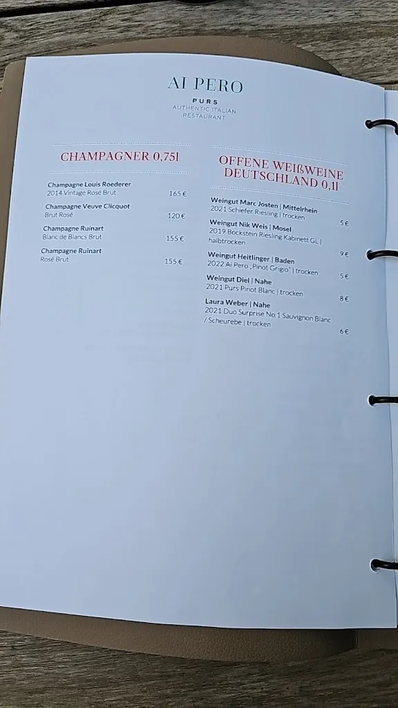 Menu_Ai Pero PURS Authentic Italian Trattoria_Andernach_immagine_2