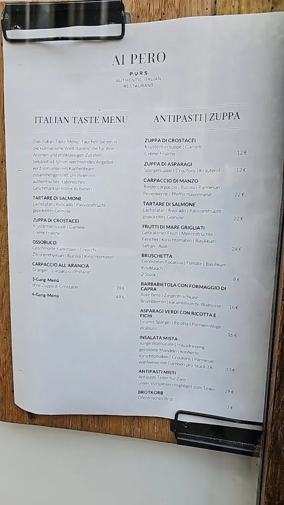 Menu_Ai Pero PURS Authentic Italian Trattoria_Andernach_immagine_3