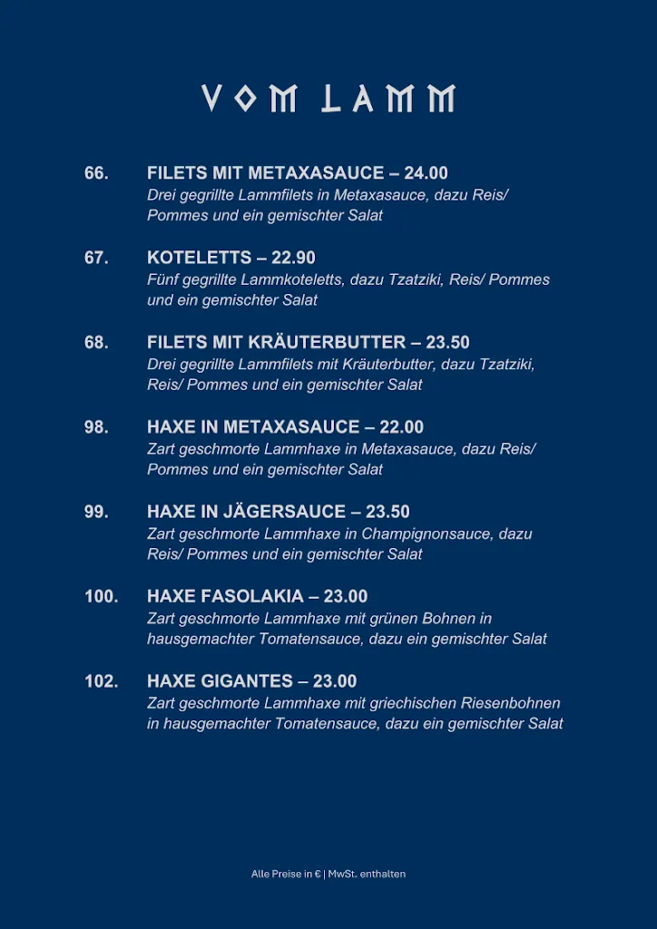 Menu_Restaurant ATHEN im Gasthaus Milles_Andernach_immagine_3