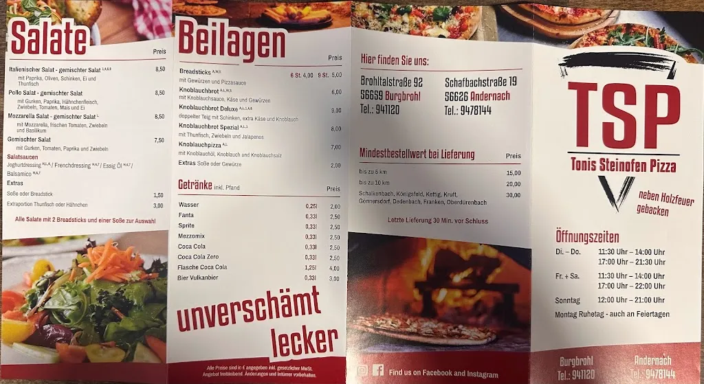 Menu_Tonis Steinofen Pizza Andernach_Andernach_immagine_1