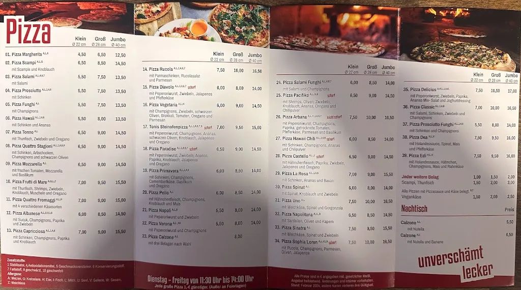 Menu_Tonis Steinofen Pizza Andernach_Andernach_immagine_2