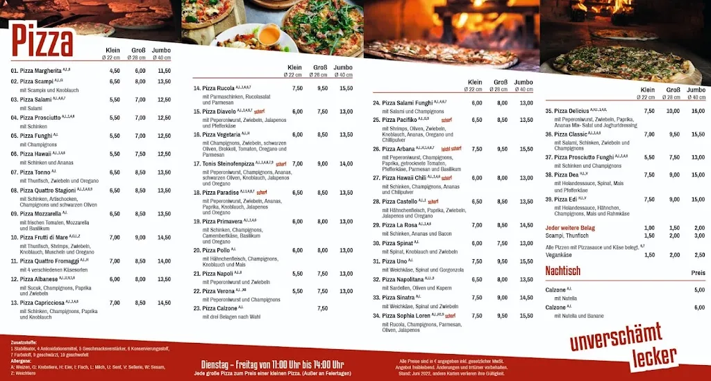 Menu_Tonis Steinofen Pizza Andernach_Andernach_immagine_3