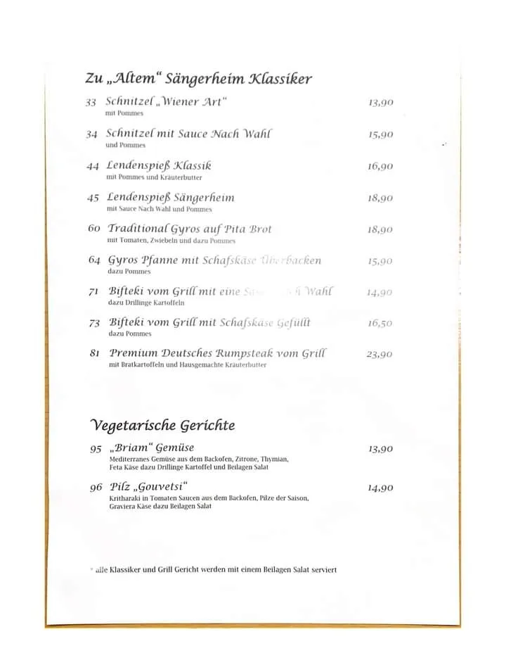 Menu_Restaurant Zum Sängerheim_Beindersheim_immagine_2