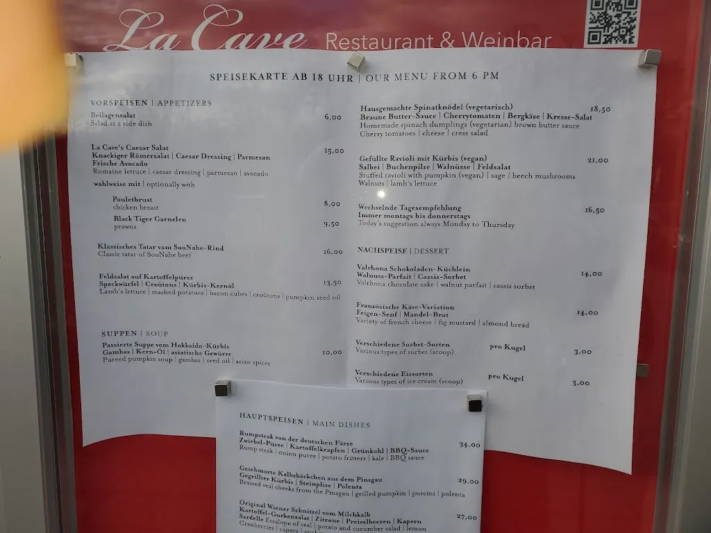 Menu_La Cave Restaurant & Weinbar_Kreuznach_image_1