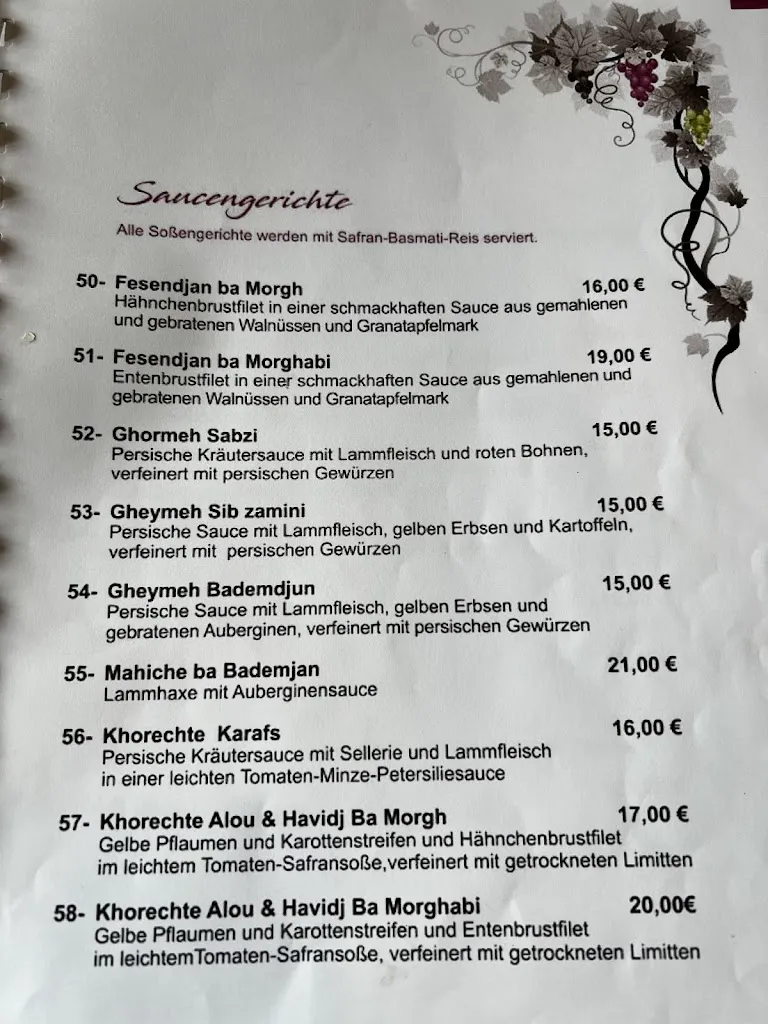 Menu_Shiraz Fausthaus Restaurant_Kreuznach_image_1