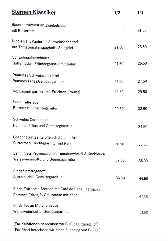 Menu_Gasthof Sternen_Bern_image_1