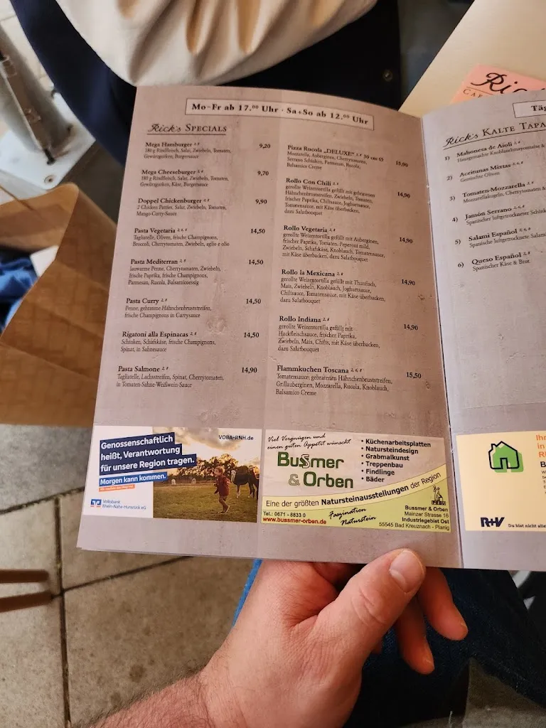 Menu_Rick's Café Americain Bistro im Cineplex Bad Kreuznach_Kreuznach_image_1