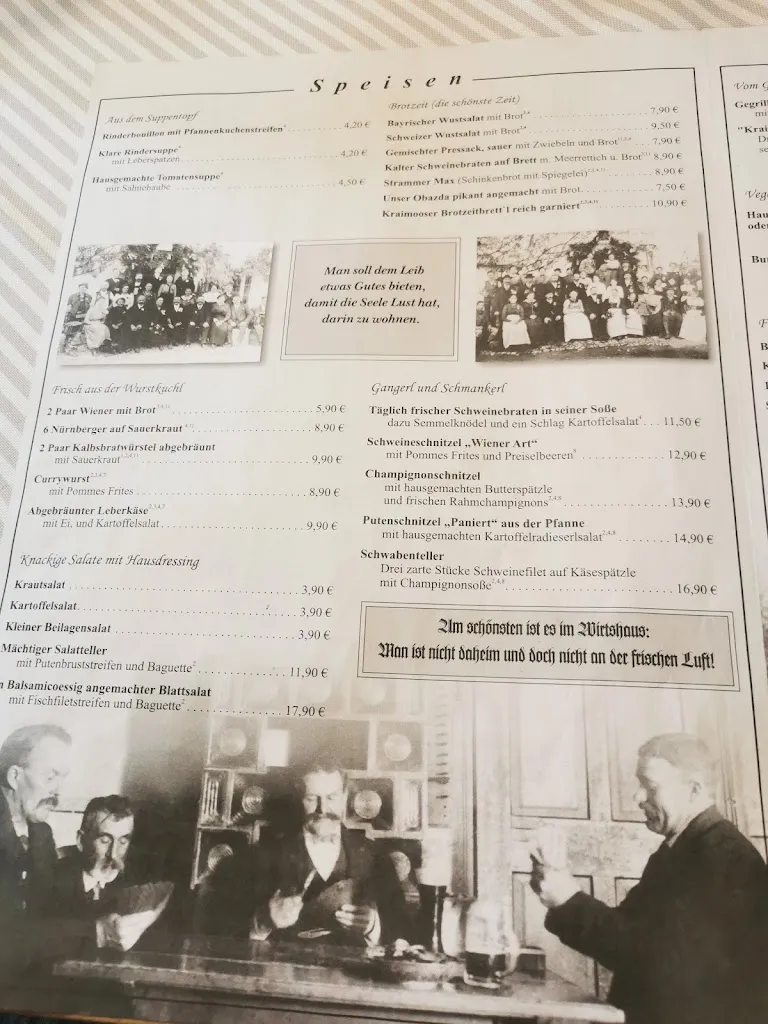 Menu_Traditionswirtshaus Kraimoos_Grabenstätt_immagine_2