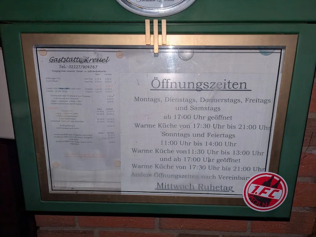 Menu_Gaststätte Kreuel_Bornheim_immagine_2