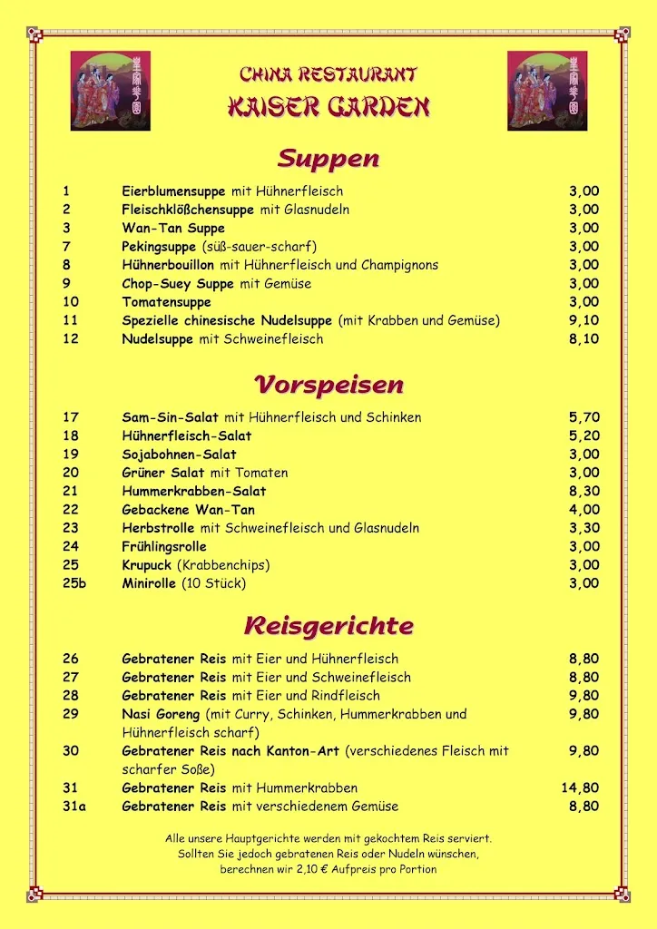 Menu_China Restaurant Kaiser Garden_Bornheim_image_1