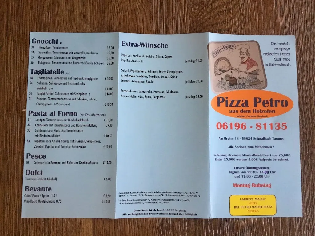 Menu_Pizzeria Petro_Taunus_immagine_2