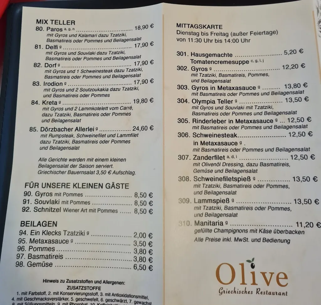 Menu_Restaurant Olive - Panagiotis Kakarantzas_Dörzbach_image_2