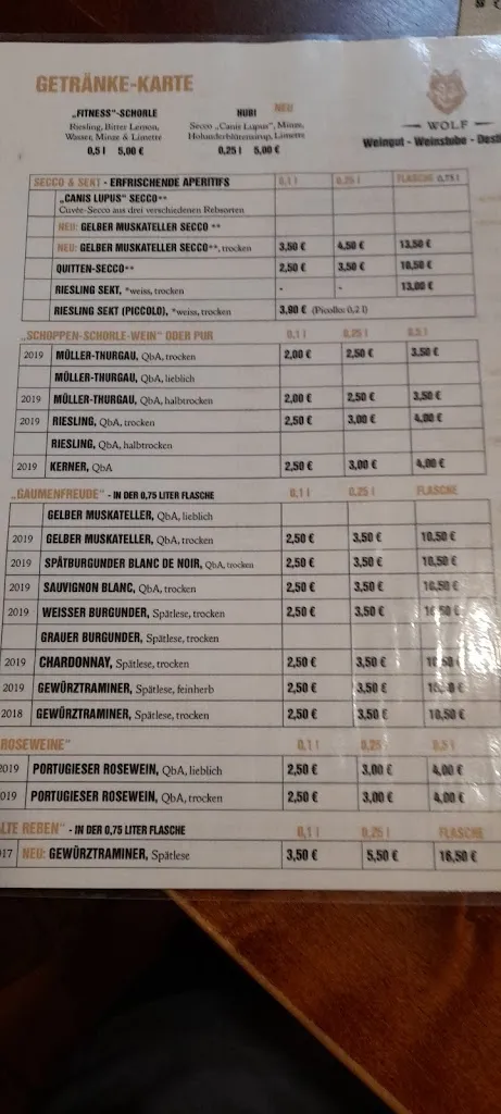 Menu_Weingut H.u.C. Wolf & Weinstube Wolf_Edesheim_immagine_2