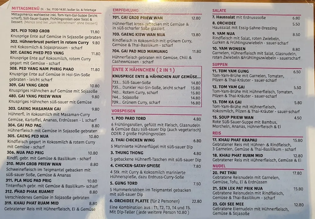 Menu_Thairestaurant Orchidee_Nürnberg_immagine_2