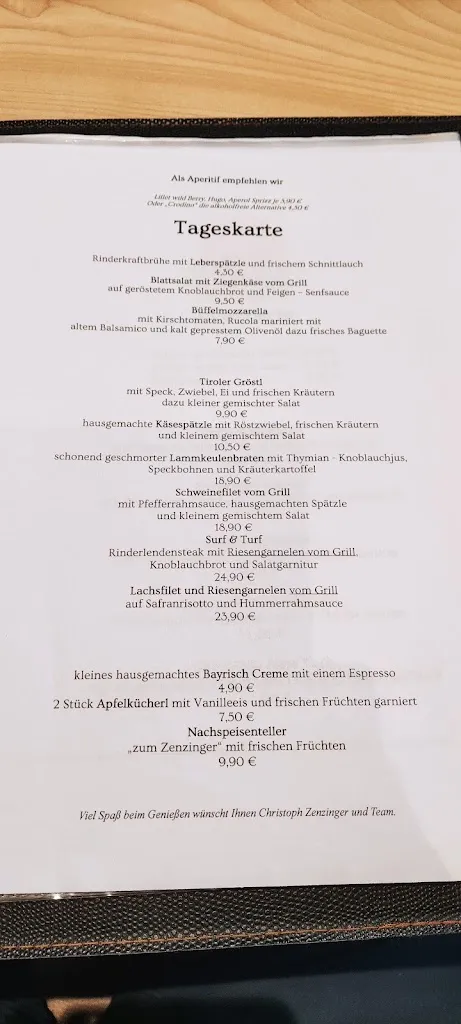 Menu_Wirtshaus zum Zenzinger - Christoph Zenzinger_Fischbachau_immagine_1