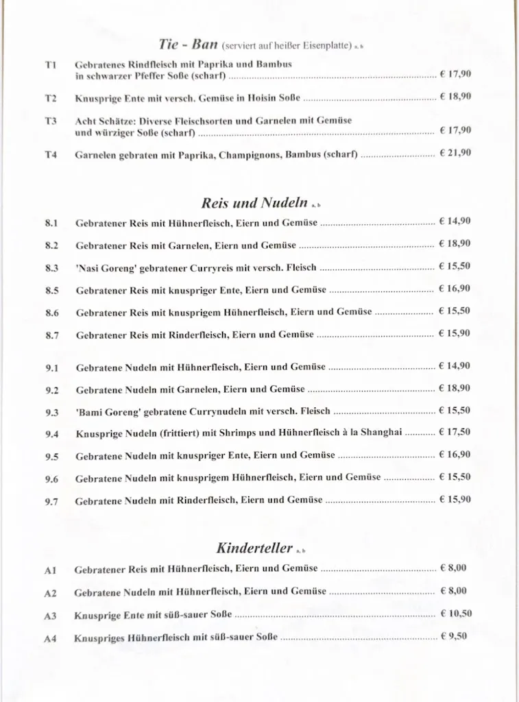 Menu_Restaurant Hang Zhou_Gilching_immagine_1