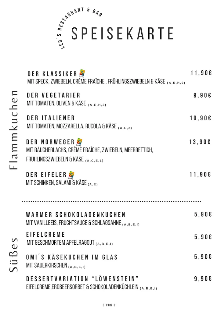 Menu_Leo´s Restaurant, Café & Bar_Gerolstein_immagine_3