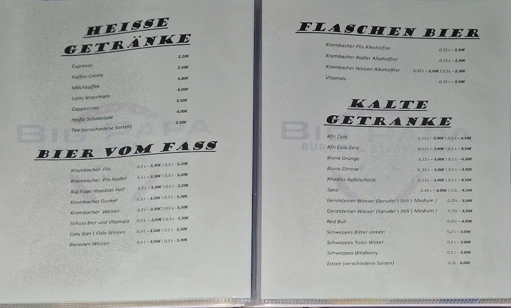 Menu_Big Papa Burger & Steakhouse Gerolstein_Gerolstein_image_2