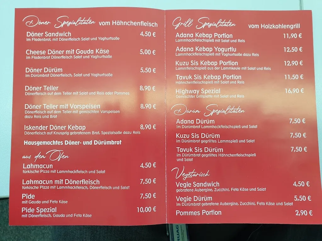 Menu_Highway Grill & Kebaphaus_Gilching_image_1