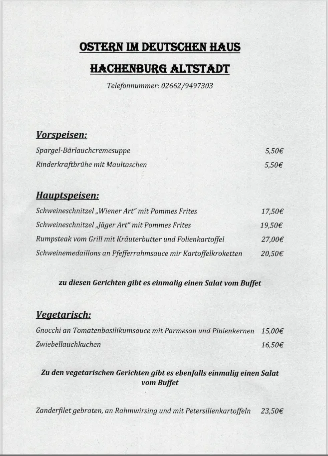 Deutsches Haus - Essen Trinken Feiern restaurant in Hachenburg