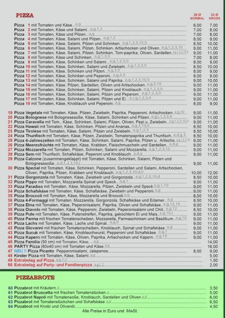 Menu_Pizzeria Caravella_Haßloch_image_1