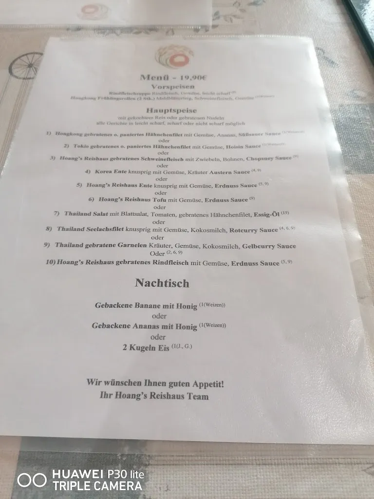 Menu_Restaurant Hoang's Reishaus_Hetzerath_image_1