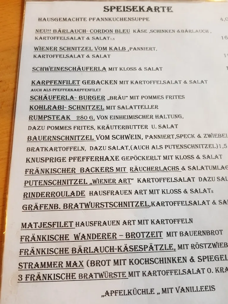 Menu_Friedmanns Bräustüberl – Wirtshaus & Biergarten in Gräfenberg_Gräfenberg_immagine_1