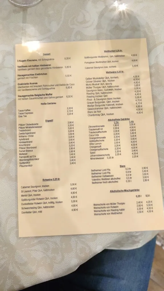 Menu_Restaurant Zum Prinz_Pfalz_immagine_1