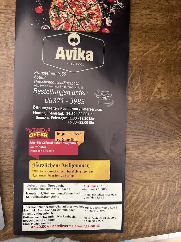Menu_Pizzeria Avika Hütschenhausen_Hütschenhausen_image_2