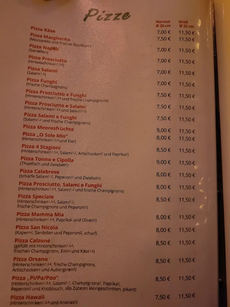 Menu_Pizzeria La Grotta_Gräfenberg_immagine_1