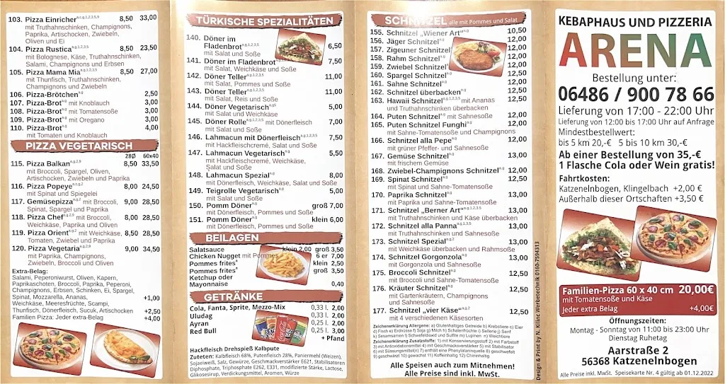 Menu_Kebaphaus und Pizzeria Arena Katzenelnbogen_Katzenelnbogen_image_2