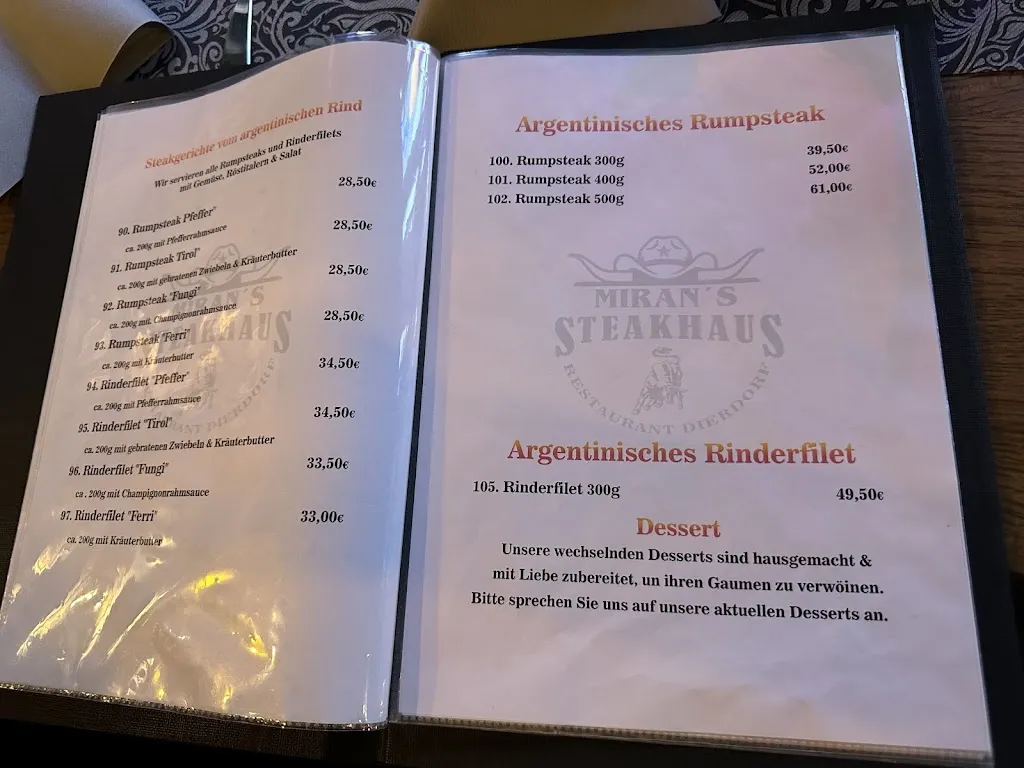Menu_Miran´s Steakhaus & Restaurant_Dierdorf_image_1