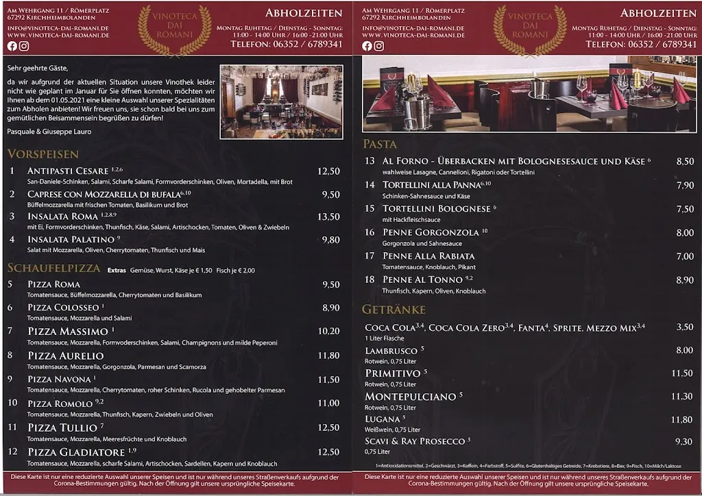 Menu_Vinoteca Dai Romani - Vinothek_Kirchheimbolanden_image_1