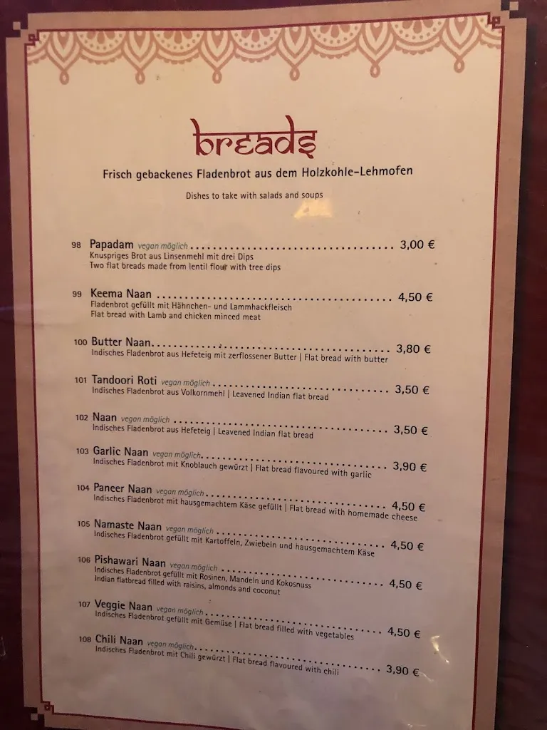 Menu_Indian Restaurant Ganesha_Grafenwöhr_immagine_2